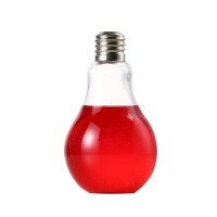 150ml Light Bulb Shape Glass Juice Bottle Beverage Bottles With  Screw Cap