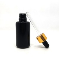 30ml Ultraviolet oil packaging dark violet glass cosmetic dropper bottle for cbd oil