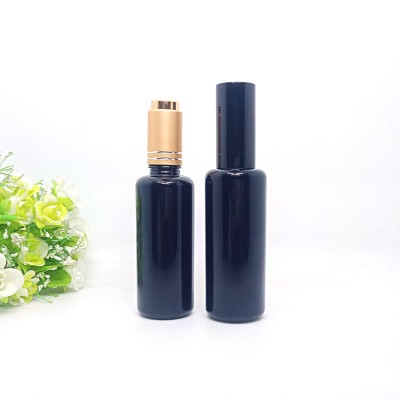 10ml 15ml 10ml glass bottle violet protection violet black glass essential oil with gold pump cap and black spray cap