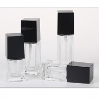 15 ml 20 ml 30 mL 40 ml empty square frosted makeup liquid foundation pump glass bottle