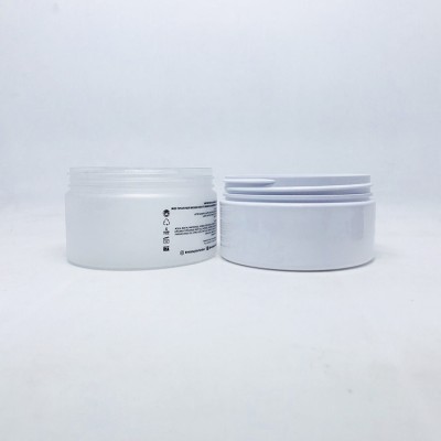 Cosmetics Storage Container 250g 300g 250ml 300ml Frosted clear PET plastic Jar with plastic screw cap