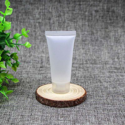 20ml clear PE plastic hand cream cosmetic tube with flip top cap